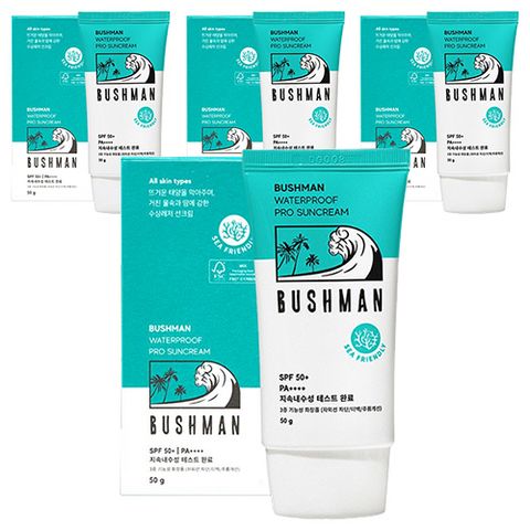 부쉬맨 워터프루프 프로 선크림 SPF50+ PA++++, 50g, 2개