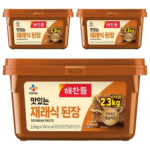 해찬들 맛있는 재래식 된장, 2.3kg, 3개