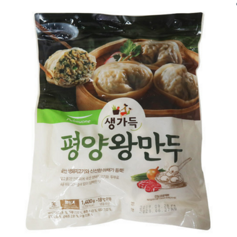 풀무원 평양왕만두 1.4kg, 2개