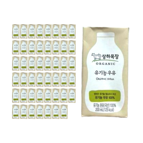 상하목장 유기농 우유, 200ml, 24개