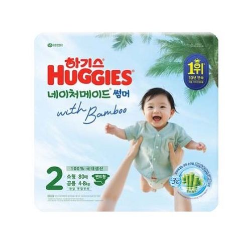 하기스 네이처메이드 썸머 밴드형 기저귀 남녀공용 중형