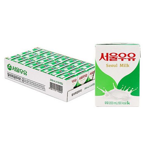서울우유 멸균 흰우유, 200ml, 48개
