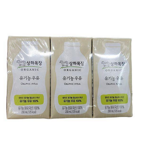상하목장 유기농 우유, 200ml, 24개