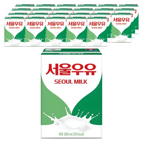 서울우유 멸균 흰우유, 200ml, 48개