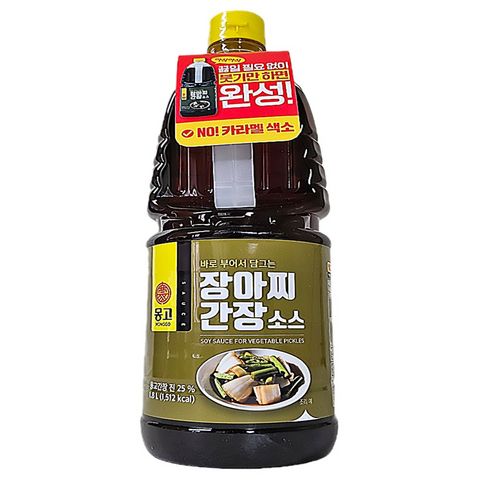 몽고식품 장아찌 간장소스 1.8L, 3개