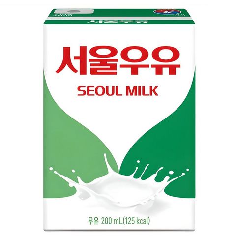 서울우유 멸균 흰우유, 200ml, 48개