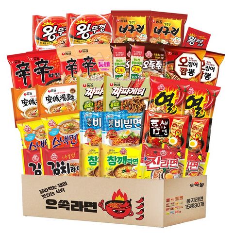 봉지라면세트 15종 1호, 30개