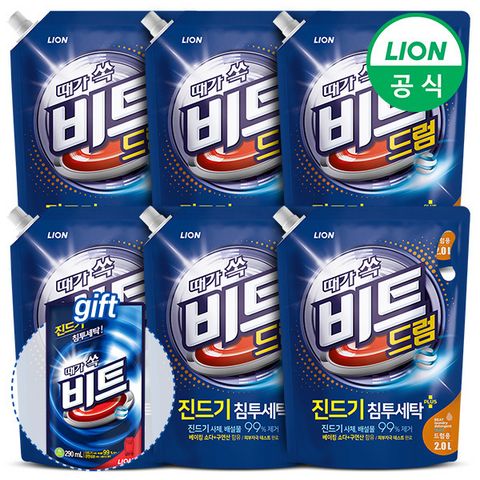 비트 때가쏙 진드기 드럼용 액상세제 리필, 2L, 1개입, 4개