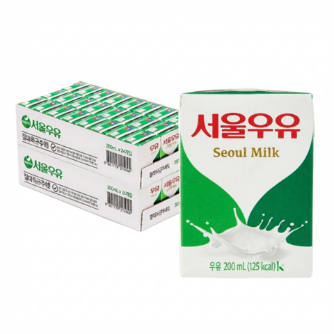 서울우유 멸균 흰우유, 200ml, 48개