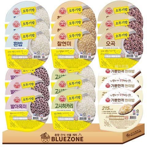 오뚜기밥 잡곡밥 6종 세트 (오뚜기밥210g+찰현미210g+오곡210g+발아흑미210g+고시히카리210g+현미밥150g)x3, 18개, 210g