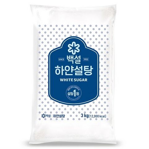 백설 하얀설탕, 3kg, 6개