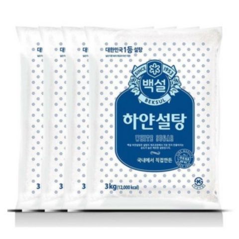 백설 하얀설탕, 3kg, 6개