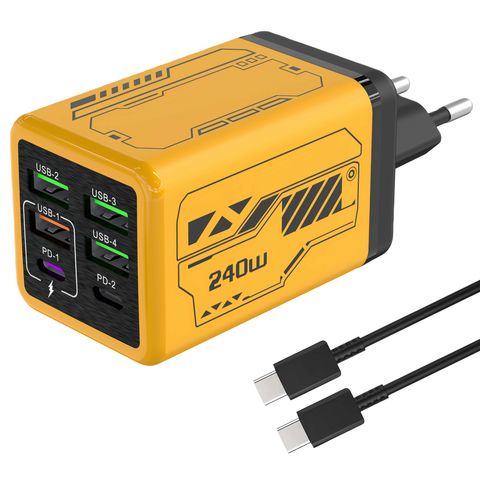 6in1 c타입 고속 충전기 240W 4USB+2PD3.0 + C TO C 1M 100w 케이블 세트CDT17888
