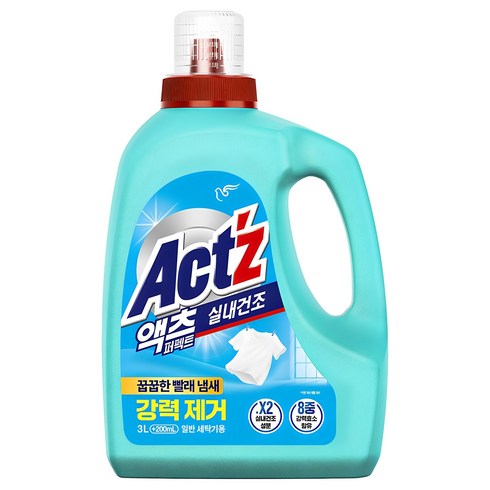 액츠 퍼펙트 실내건조 일반용 프레시 플로럴향 액상세제 본품, 3.2L, 1개