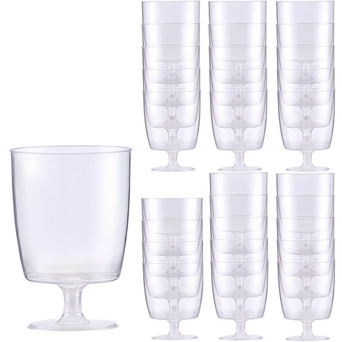 모던 플라스틱 와인잔, 210ml, 1개입, 30개