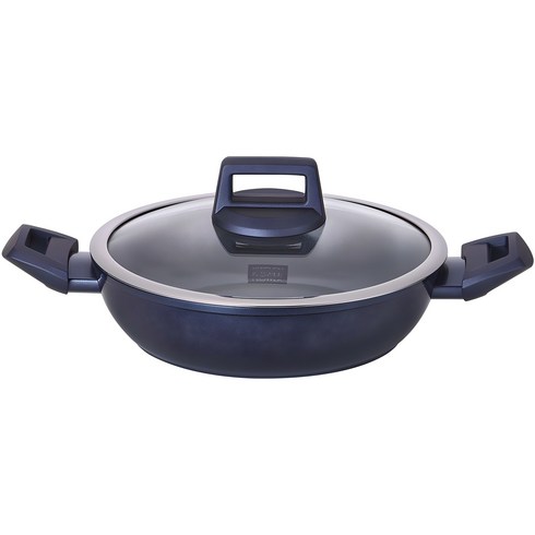 쿠킨 인덕션 그린우드 전골냄비, 24cm, 블루, 1개