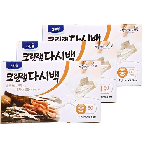 크린랩 다시백, 중(M), 50개입, 3개