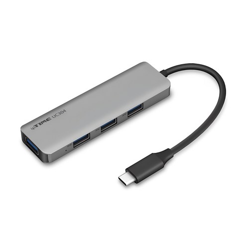 ipTIME USB허브 UC304, 그레이, 1개