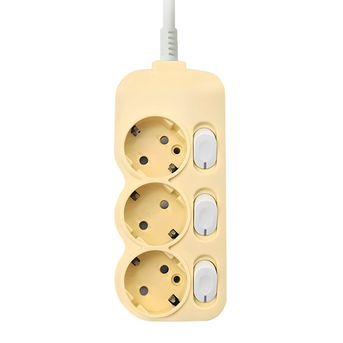 에코파워탭 국내 제조 개별 컬러 멀티탭 3구 CEPM-303C, 40cm, 크림바닐라, 1개