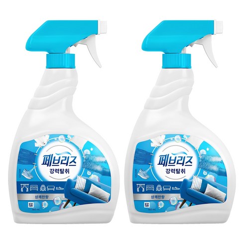 페브리즈 섬유탈취제 상쾌한향 본품, 900ml, 2개