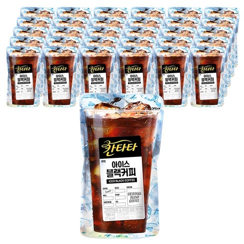 칸타타 파우치 아이스 블랙커피, 190ml, 50개