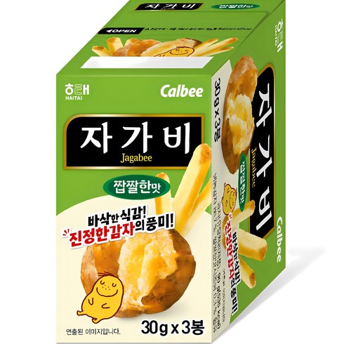 해태제과 자가비 짭짤한 맛 3p, 90g, 1개