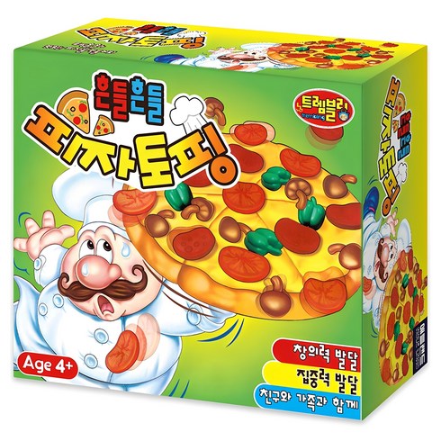 애들랜드 흔들흔들 피자토핑 보드게임, 1개, 혼합색상