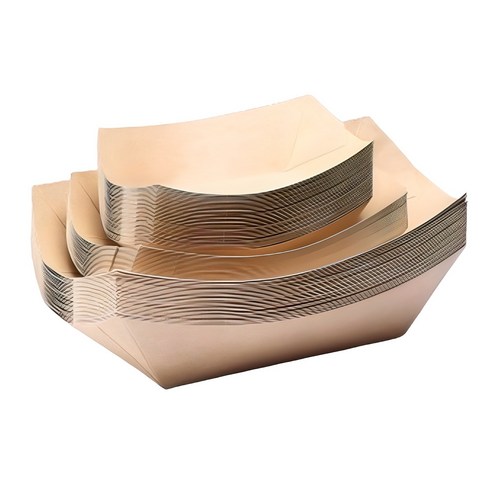 크라프트 종이접시 소 12.8 x 7.5 cm + 중 15.5 x 9.3 cm + 대 20 x 11.5 cm 세트, 60개, 1세트