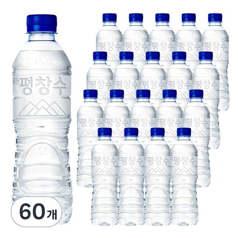 평창수 생수 무라벨, 500ml, 60개