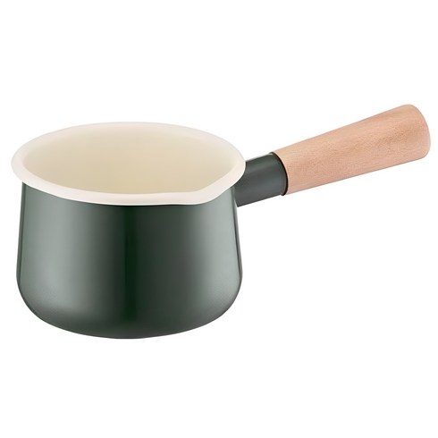락앤락 슈트 멜로우 IH 법랑 밀크팬 편수냄비, 12cm, 올리브그린, 1개