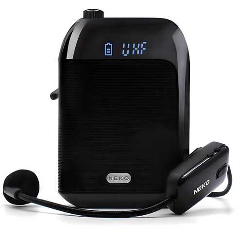 NEKO UHF 강의용 무선 마이크 휴대용 블루투스 앰프, NK-UA400S, 검정, 1개
