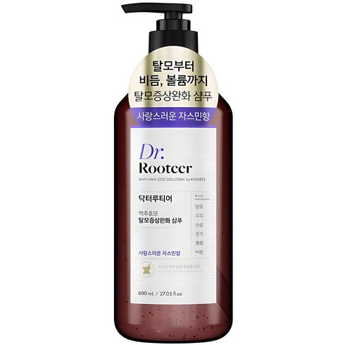 닥터루티어 맥주효모 탈모증상완화 샴푸 자스민향, 800ml, 1개