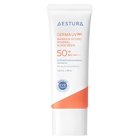 에스트라 더마UV365 장벽수분 무기자차 선크림 SPF50+ PA++++, 40ml, 1개