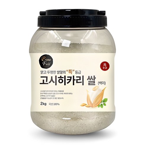Prime Field 2026년산 햅쌀 고시히카리 백미 특등급, 2kg, 1개