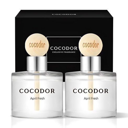 코코도르 우드볼 차량용 디퓨저 50ml 2개입, 에이프릴프레쉬, 1개