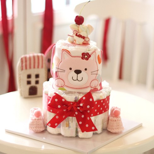 [기저귀케익] 마시멜로캣츠 백일, 1개