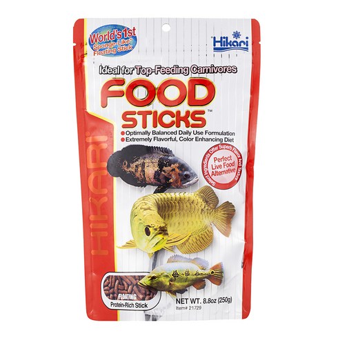히카리 푸드스틱 카니발&아로와나 사료, 250g, 1개