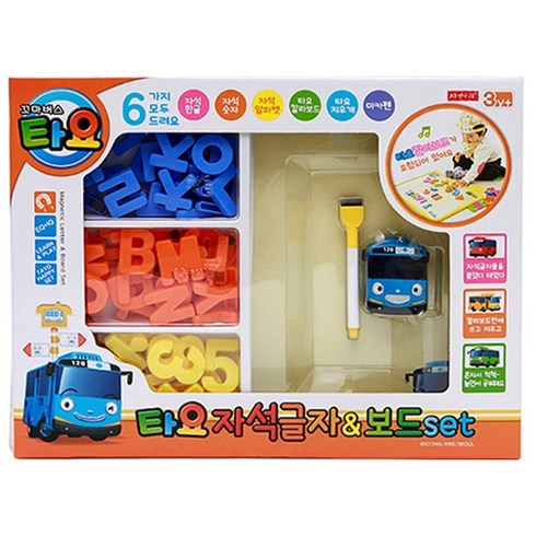 타요 자석글자 & 보드 세트, 8p, 랜덤, 1