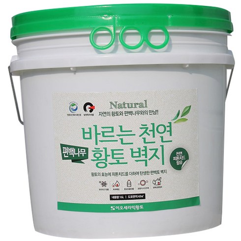 내추럴 바르는천연황토벽지 편백나무, 황토색, 16kg, 1개