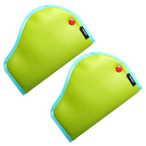 카닷인조가죽 어린이안전벨트조절커버1P 22 x 15 cm, 그린, 2개