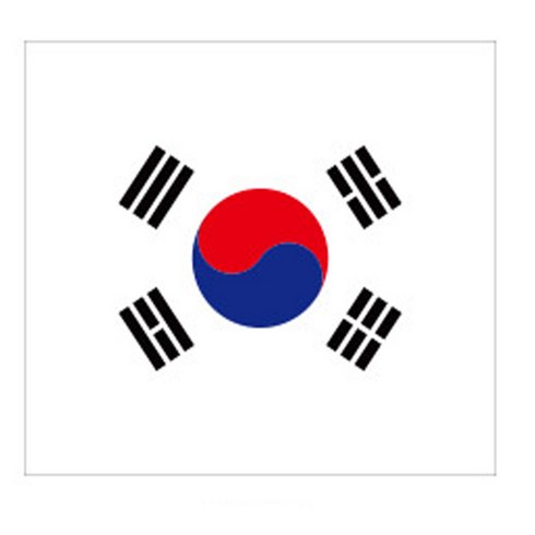 주유구 한국국기 차량용 스티커, 컬러, 1개