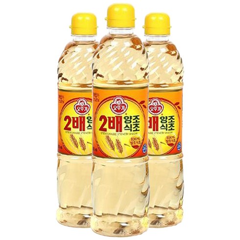 오뚜기 2배 양조식초, 900ml, 3개