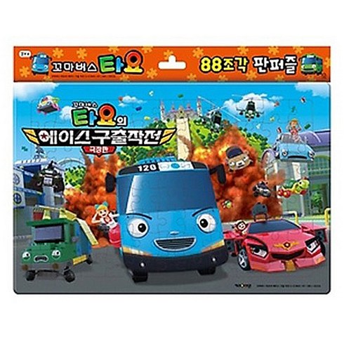 키즈아이콘 타요 손가방 판퍼즐2 88조각 극장판, 3세이상, 88피스, 1개