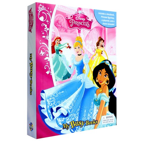 Publishing Disney Princess - My Busy Books Hardcover 미니피규어 9개 포함, Phidal