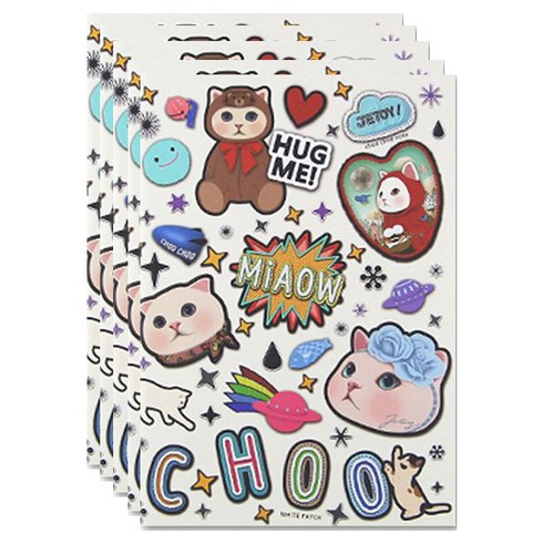 제토이 Choo choo note 유선노트, White patch, 5개