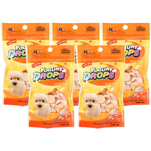 바우와우 바나나 요거트 드롭스, 5개