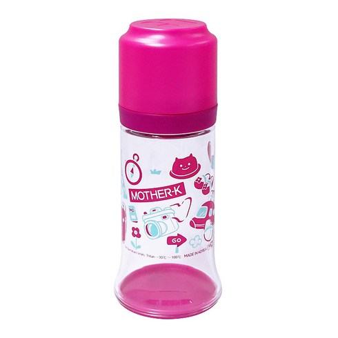 마더케이 일회용 노꼭지 젖병 250ml, 핑크, 1개
