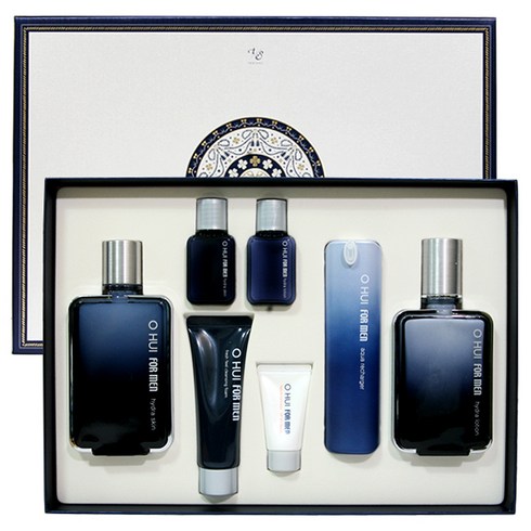 오휘 포맨 하이드라 남성 화장품 세트, 스킨 135ml + 25ml + 로션 115ml + 25ml +  리차저 30ml + 클렌징 폼 40ml + 선크림 13ml, 1세트