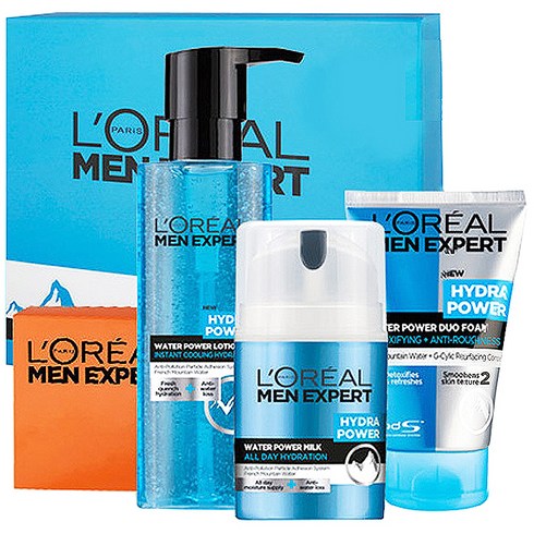 로레알파리 남성용 이드라파워 3종 세트, 에센스 스킨 120ml + 로션 50ml + 클렌징폼 100ml, 1세트