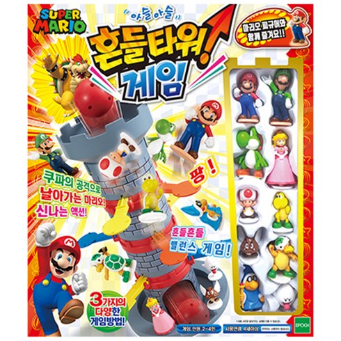 에포크 슈퍼마리오 흔들타워 벨런스 게임, 혼합 색상, 1개